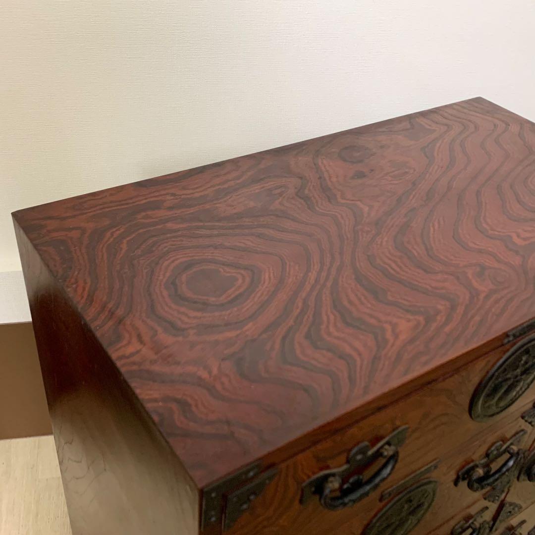 岩谷堂箪笥 小型箪笥 伝統工芸 漆塗り 南部鉄器 整理箪笥 鍵欠品