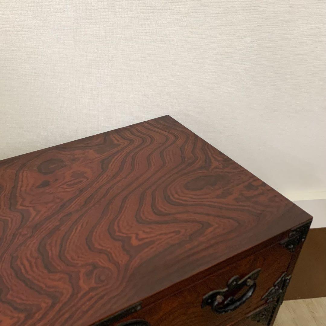 岩谷堂箪笥 小型箪笥 伝統工芸 漆塗り 南部鉄器 整理箪笥 鍵欠品