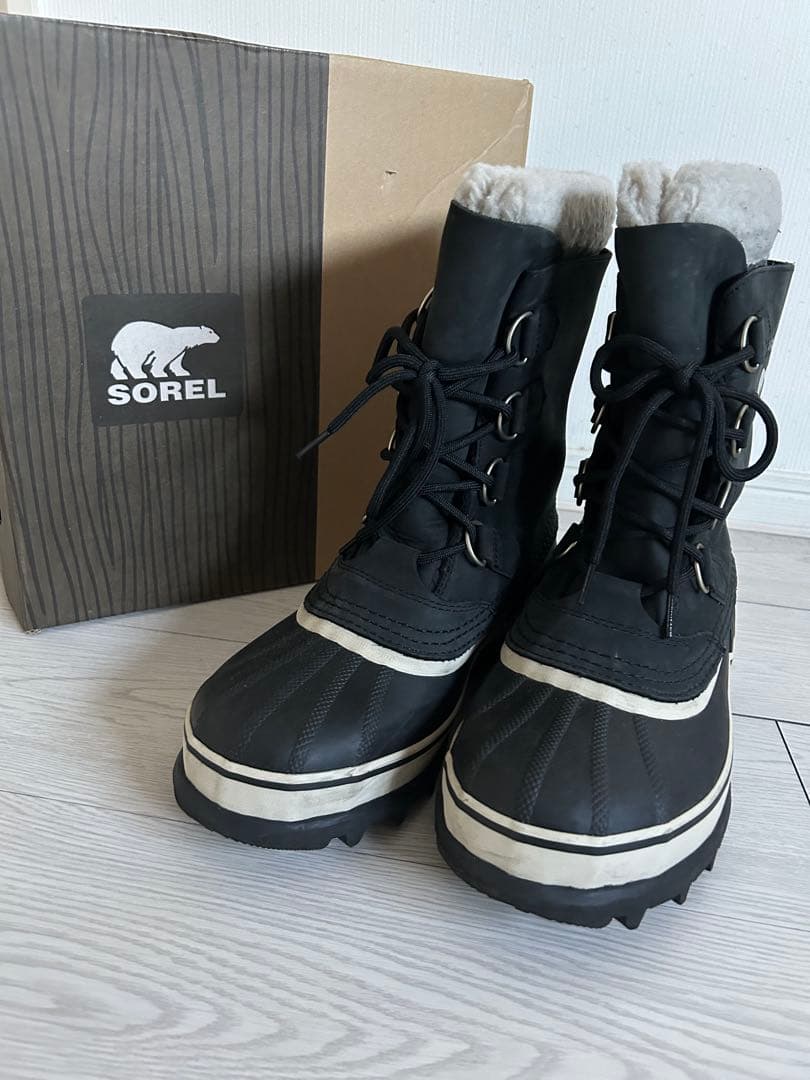 ☆美品☆スノーブーツ 26cm SOREL CARIBOU 防水 ブラック