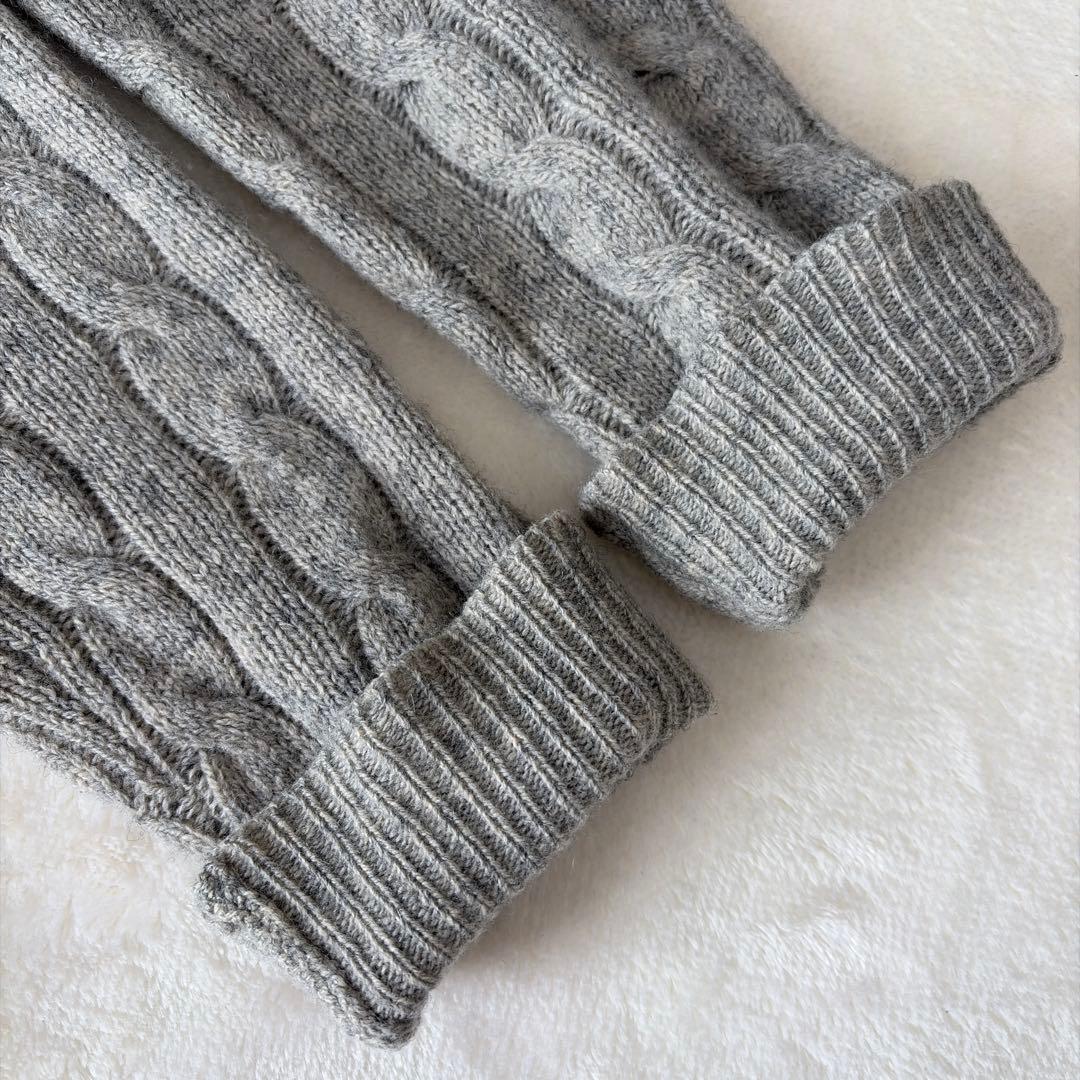 ラルフローレン カシミヤ ケーブルニットカーディガン ポニー刺繍