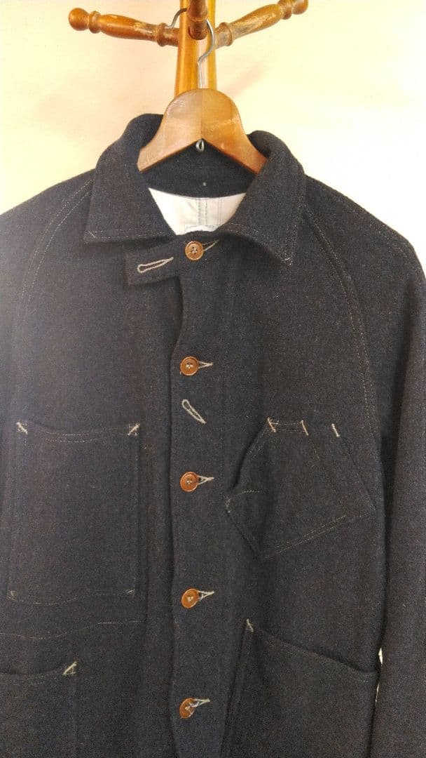 ポストオーバーオール M　スウィートベアウール カバーオール ダークネイビー