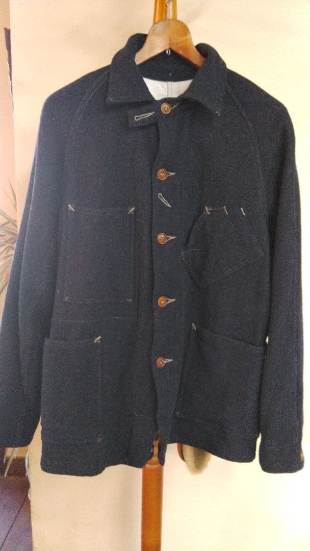 ポストオーバーオール M　スウィートベアウール カバーオール ダークネイビー