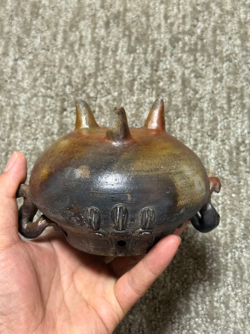 備前焼 獅子摘 三足 香炉 香道具茶道具文房具仏教美術