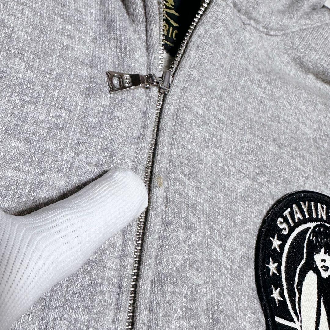 ヒステリックグラマー ヒスガール スカル 切り替え パーカー ジャケット ウール