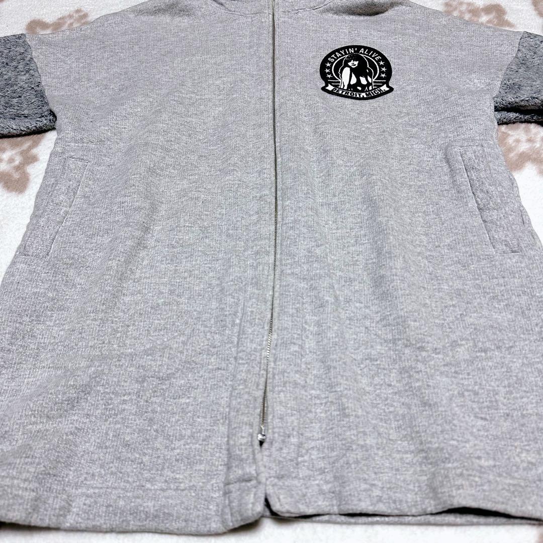 ヒステリックグラマー ヒスガール スカル 切り替え パーカー ジャケット ウール