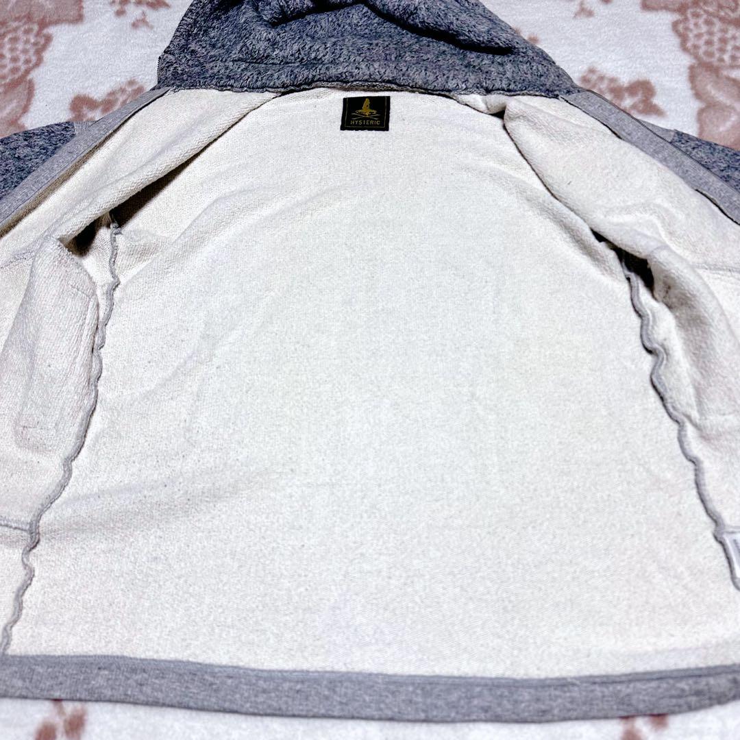 ヒステリックグラマー ヒスガール スカル 切り替え パーカー ジャケット ウール