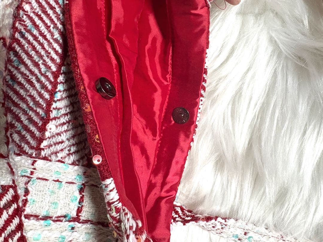 ♡*♡様 シャネル CHANEL バーガンディ スパンコール トートバッグ