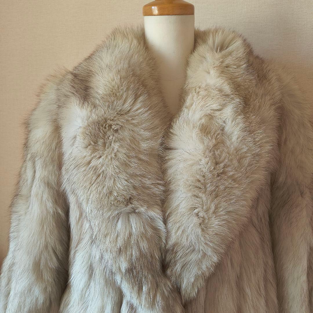 サガフォックス Jindo ブルーフォックス ロングコート M ボリューミー