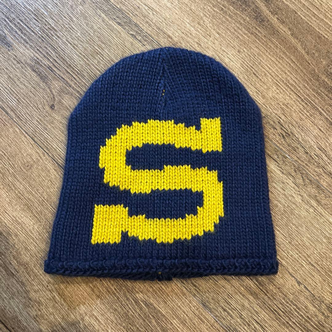 Stussy Sロゴ ニット帽 Navy（早い者勝ち）