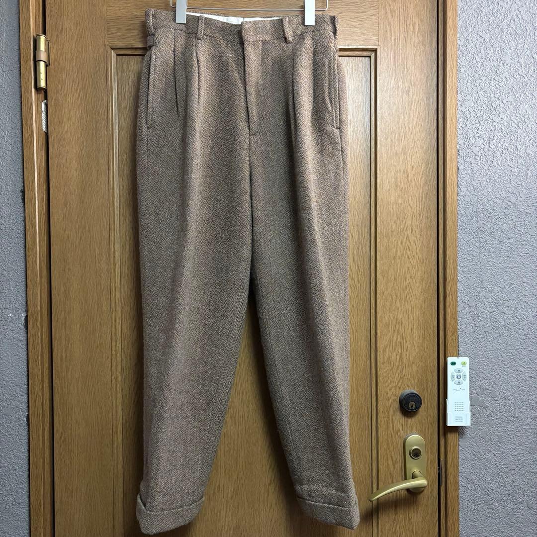 パンツ 23AW a.presse Tweed Two Tuck Trousers