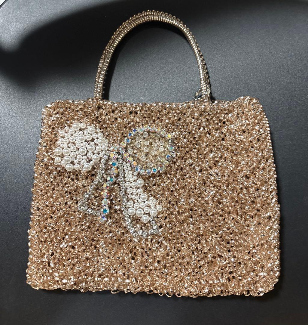 アンテプリマワイヤーリボンバッグ　ピンク