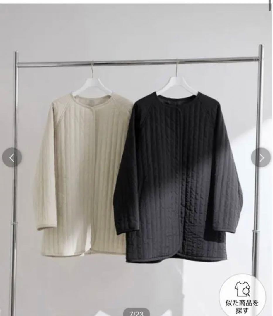 アダムエロペ 縦キルティングブルゾン　キルティングコート