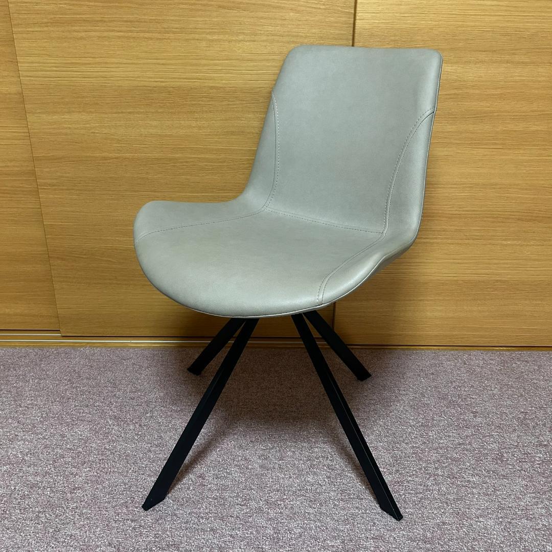 ①SongDream　VIOLA　ヴィオラ　PUレザー　回転式　ダイニングチェア