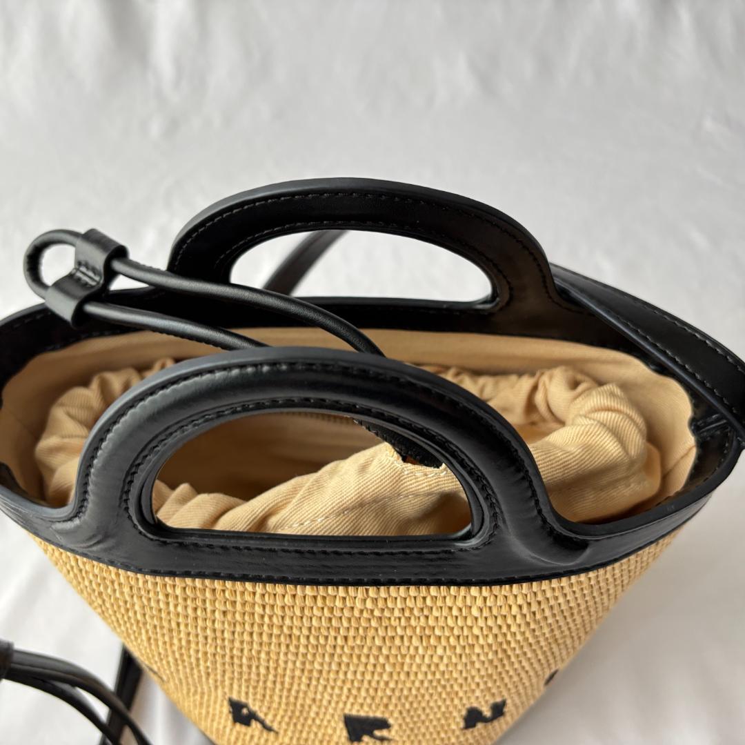 美品 マルニ トロピカリア 2way ハンドバッグ ショルダー お洒落 ブラック