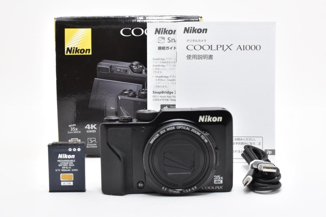 元箱付 ★美品★Nikon ニコン COOLPIX A1000 ブラックコンデジ