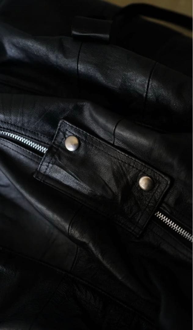 未使用 anytee オリジナル レザーボストン パラシュートバッグ