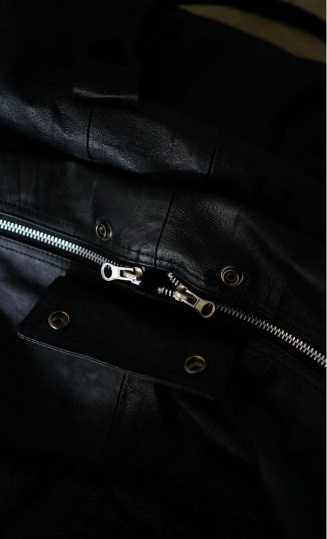 未使用 anytee オリジナル レザーボストン パラシュートバッグ