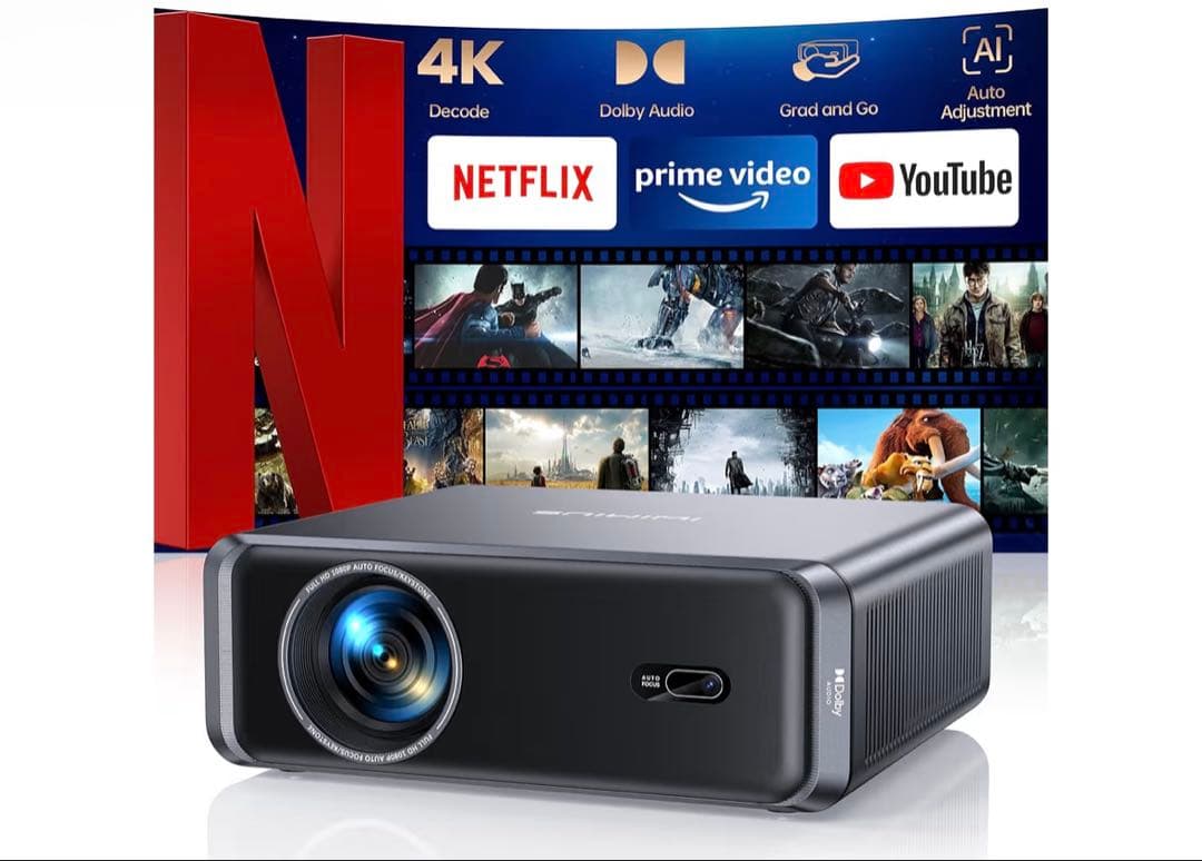 プロジェクター 4k【Netflixライセンス&20WDoIby対応】