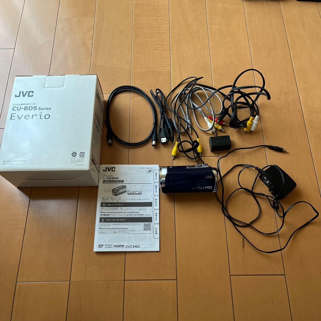 JVC GZ-E600-W ブルーレイディスクライター CU-BD5-E セット