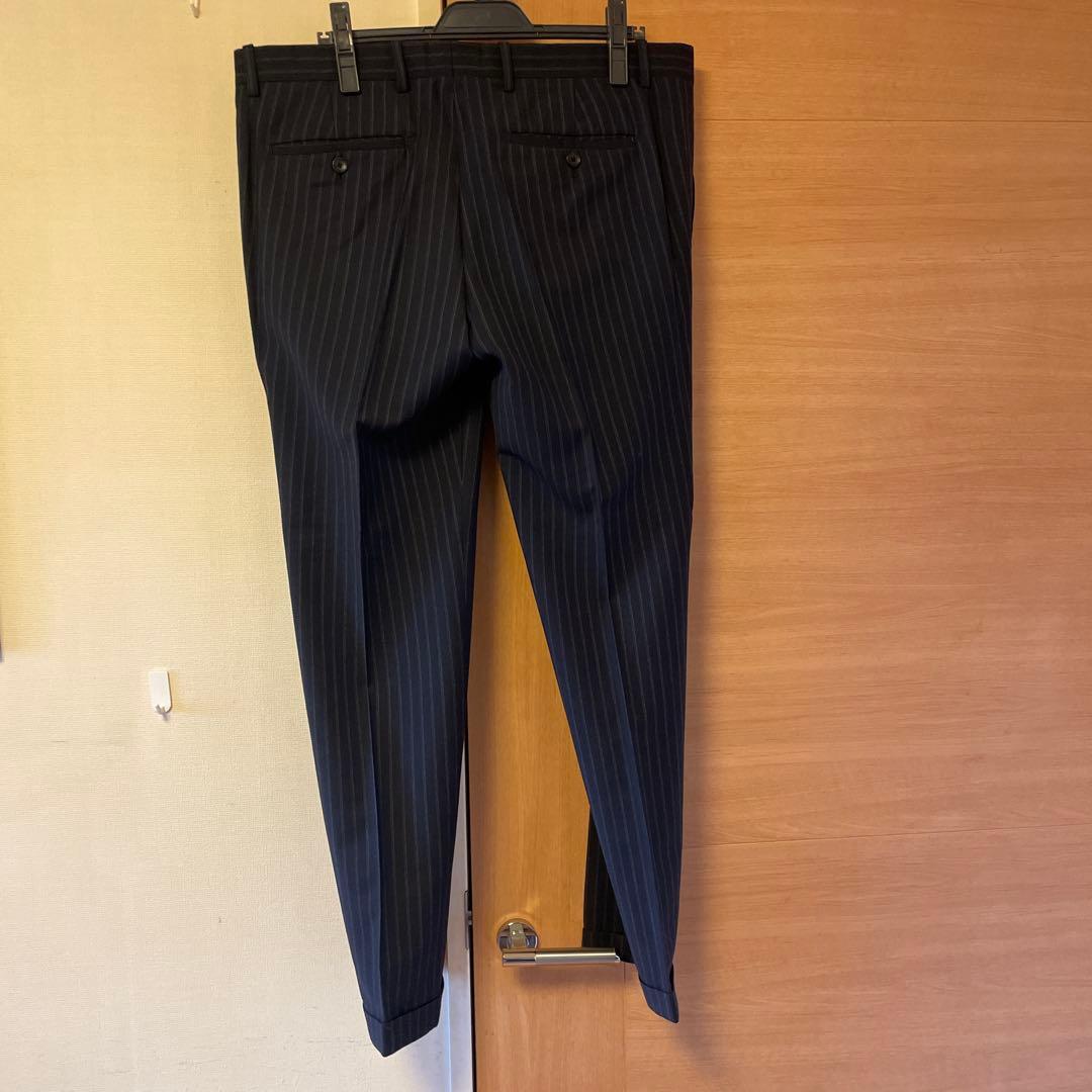 theory ネイビー ストライプ ビジネススーツ 40R