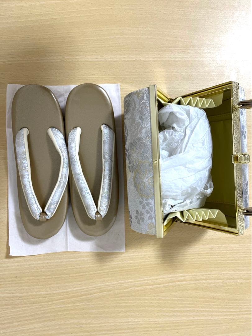 【バッグ新品即日配送】和装 草履バッグセットフォーマル 花柄◎箱なし