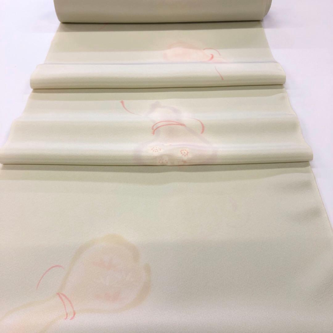 正絹 長襦袢 反物 美の花 友禅 瓢箪 ひょうたん 丹後ちりめん gt44
