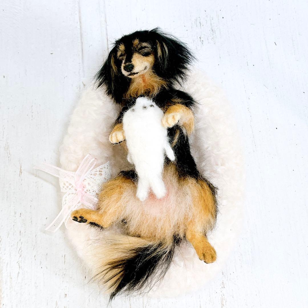 羊毛フェルト犬 ミニチュアダックス