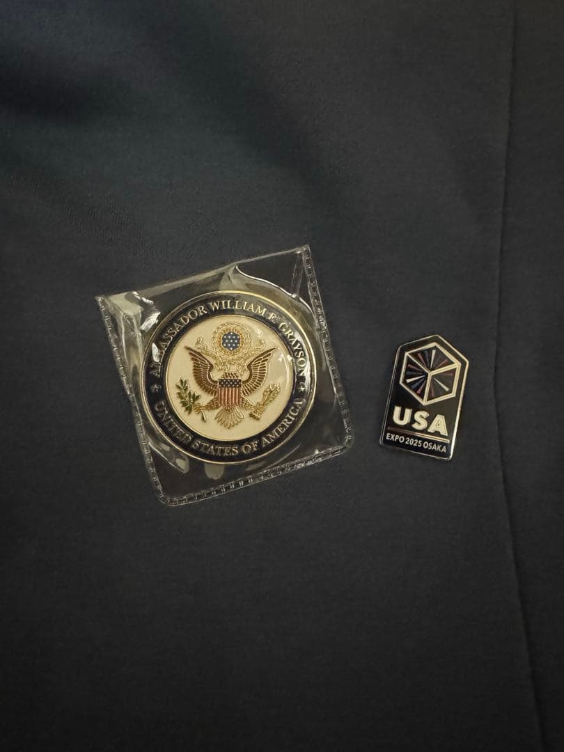 こ*う様 万博　アメリカ　パビリオン　メダル　ピンバッジ