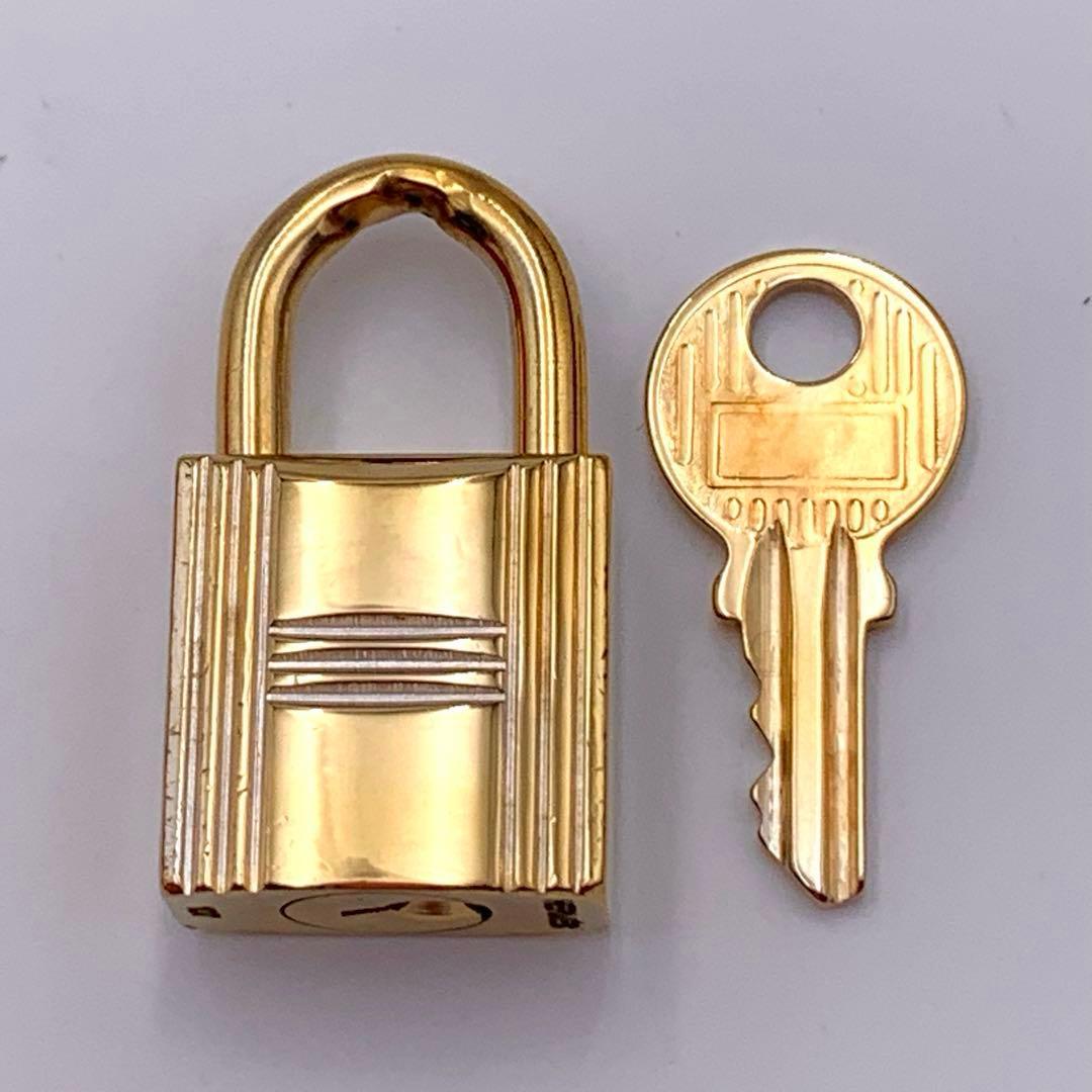HERMESエルメス カデナ 107番 ゴールド 24Kメッキ 鍵付き 南京錠