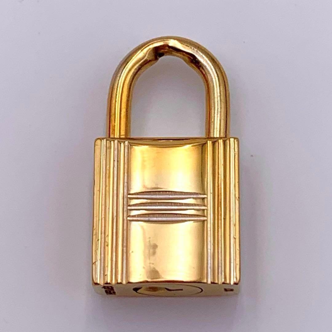 HERMESエルメス カデナ 107番 ゴールド 24Kメッキ 鍵付き 南京錠
