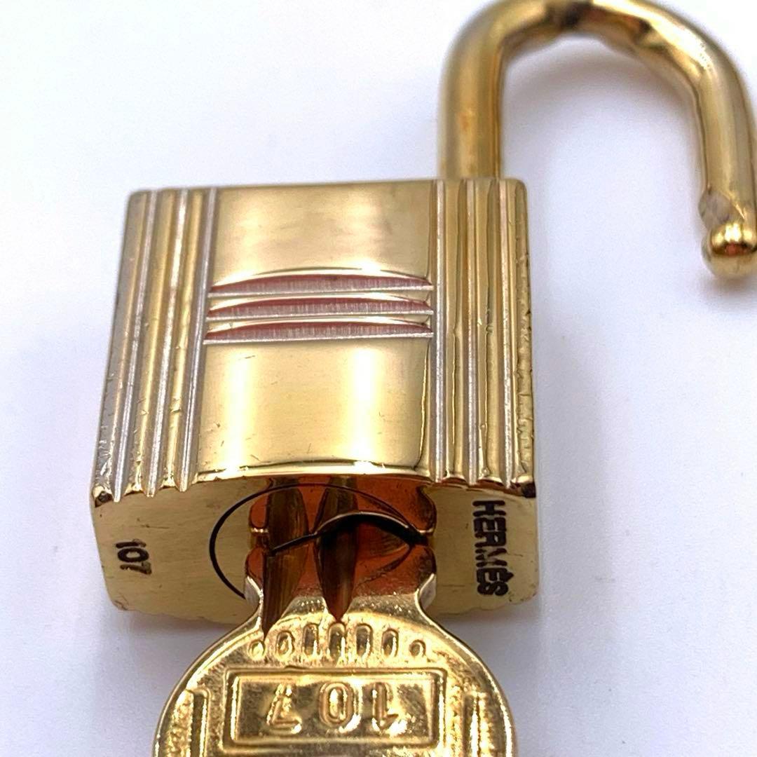 HERMESエルメス カデナ 107番 ゴールド 24Kメッキ 鍵付き 南京錠