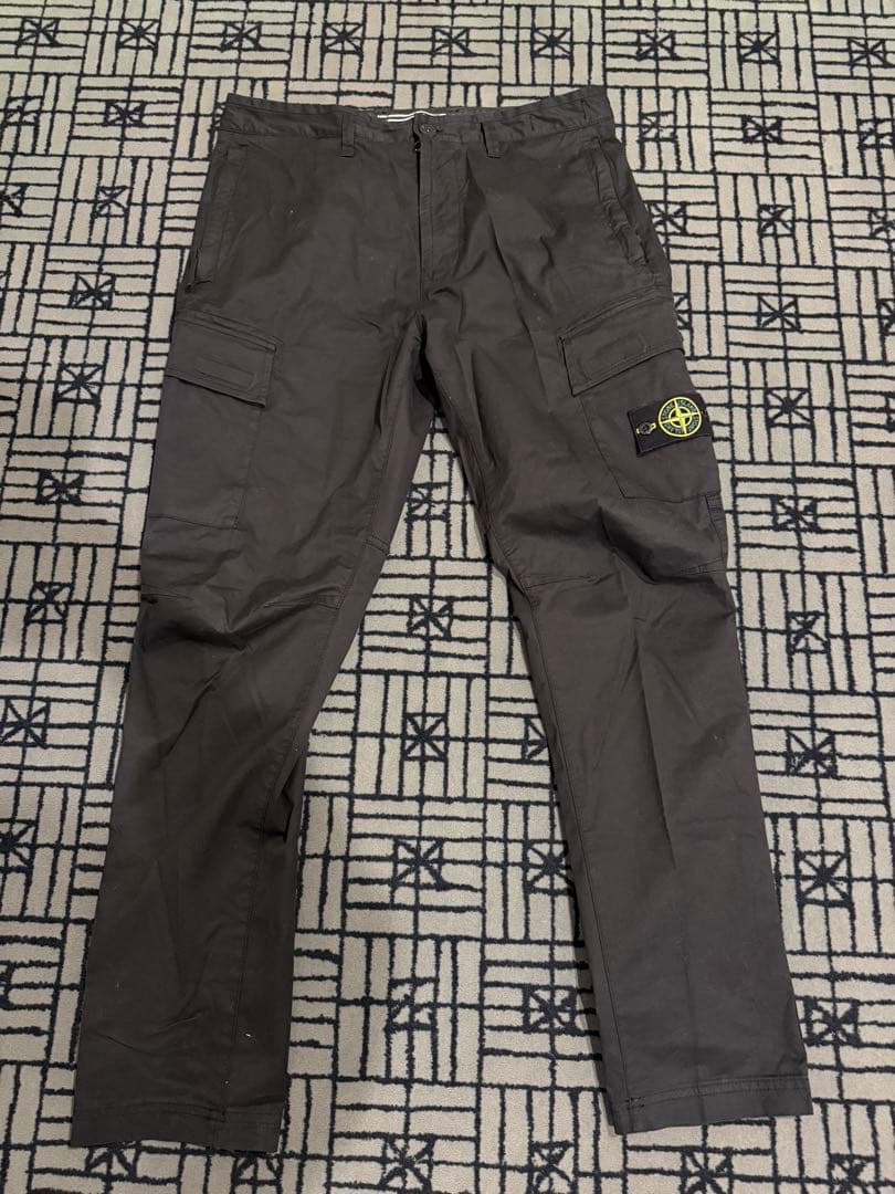 Stone  カーゴパンツ ブラック 32 ストーンアイランド