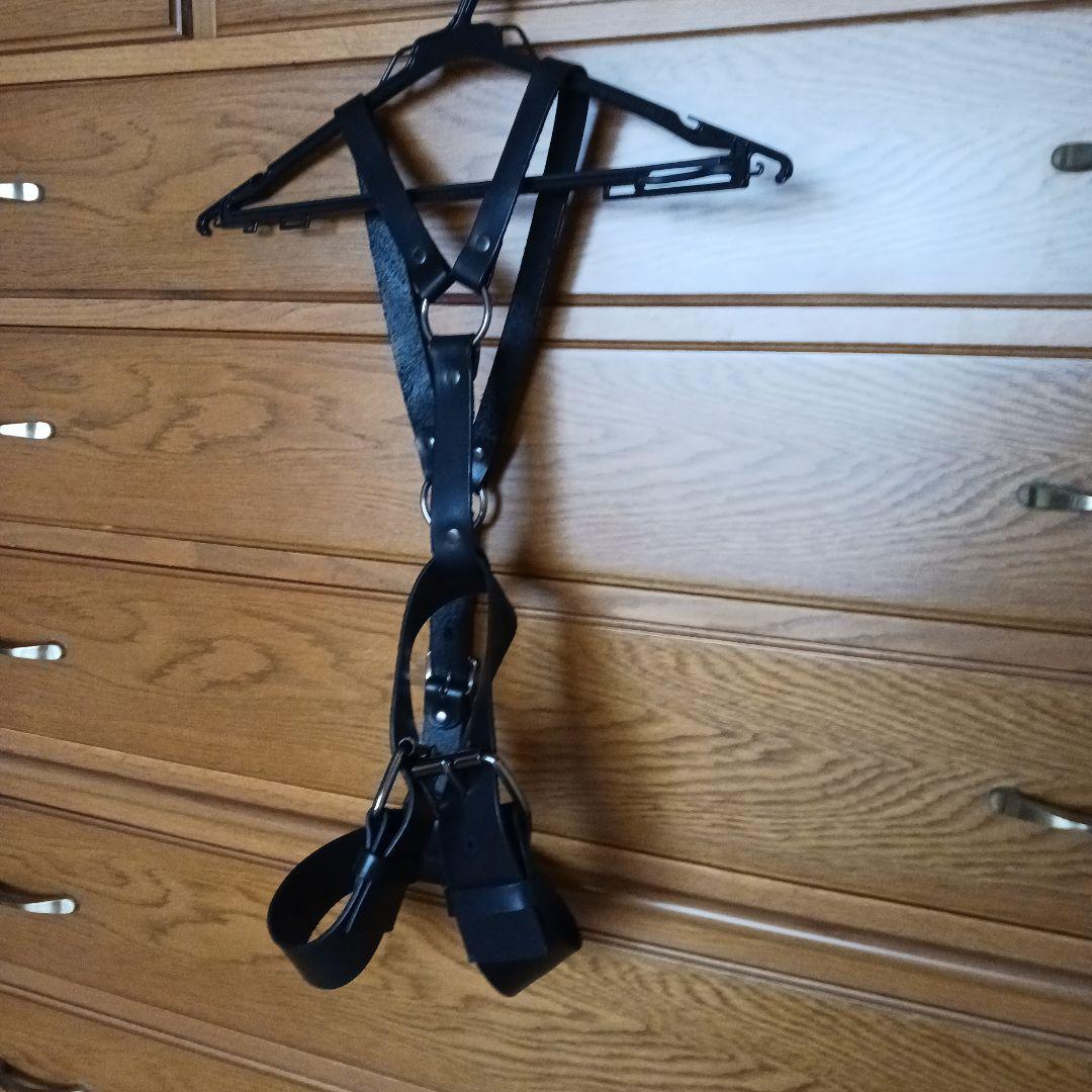 コムデギャルソンザナベインレザー ハーネススタイル サスペンダー 黒