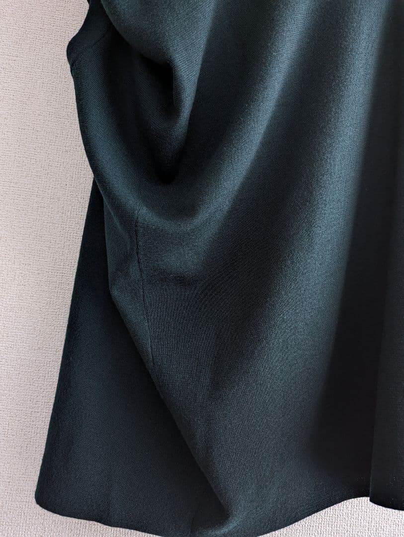 【美品】ENFOLD タック変形　ニットベスト　深緑