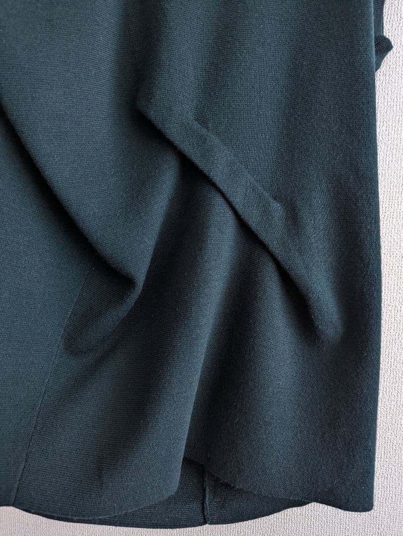 【美品】ENFOLD タック変形　ニットベスト　深緑