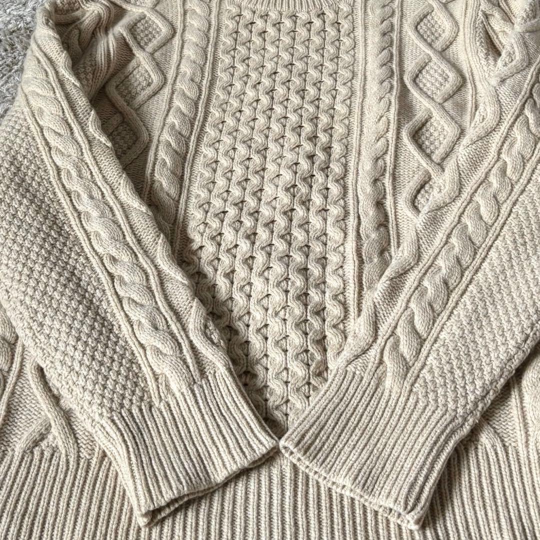 【美品✨】XL ポロラルフローレン　ケーブルニット　アランニット　カシミヤ