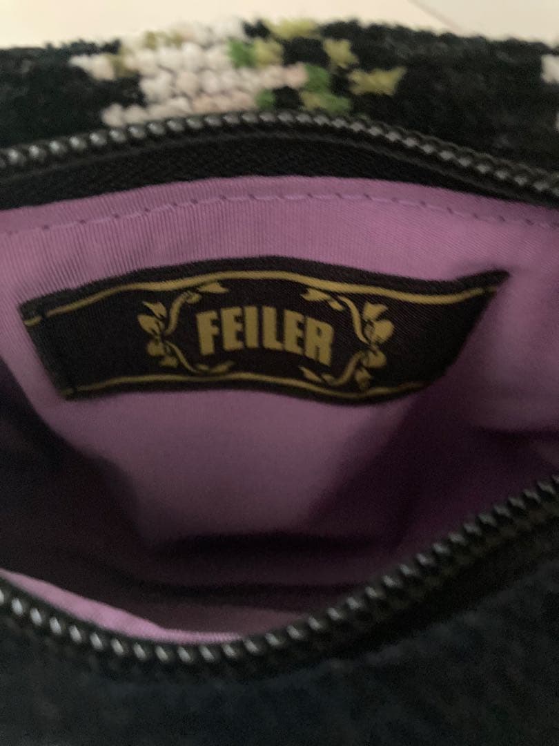 FEILERナイツドリーム　パールチェーン付ハンドバッグ