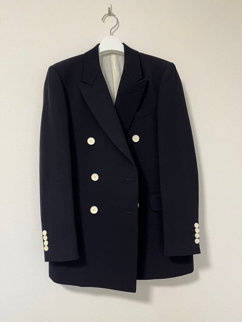 LOEFF ネイビー ダブルブレストジャケット