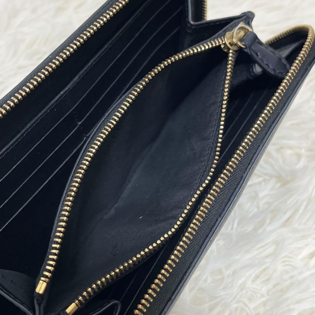 極美品　バーバリー　長財布　ラウンド　ノバチェック　レザー　ホースロゴ　切替