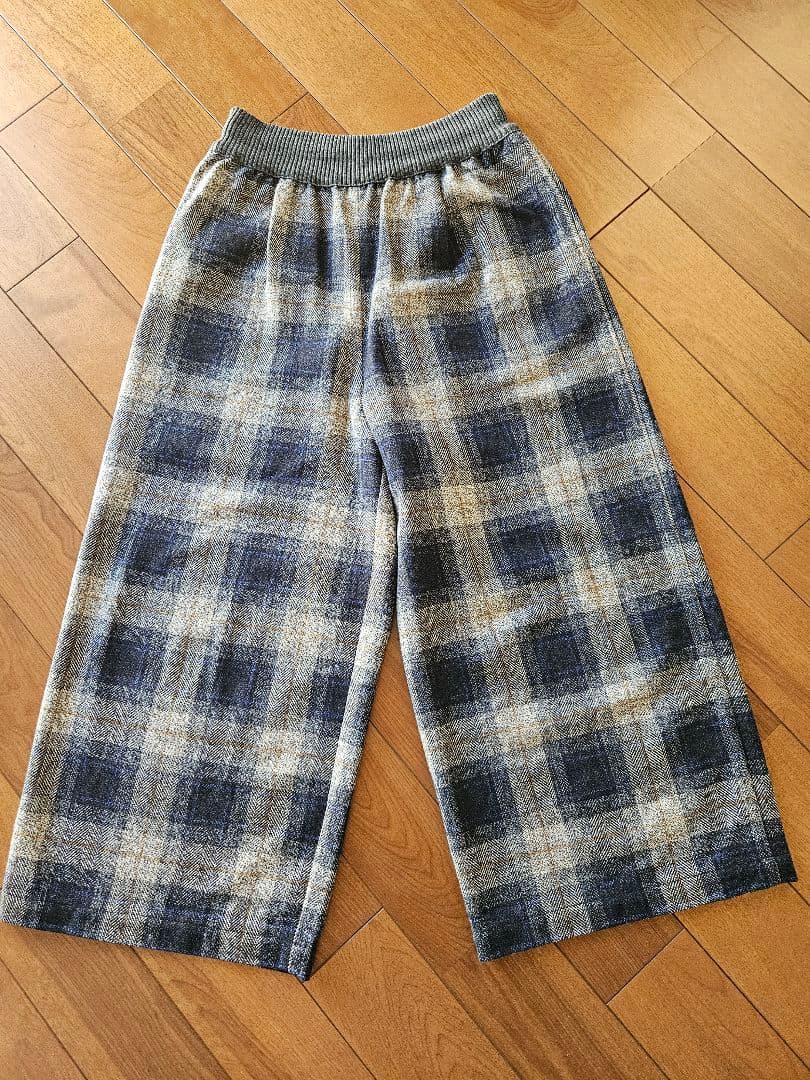 エム&キョウコ　チェック柄 ワイドパンツ Msize