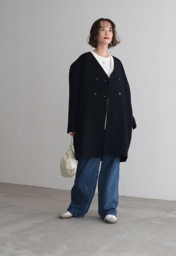 今期 スノードレル WOOLNO-COLLARCOAT ブロガードキコさん