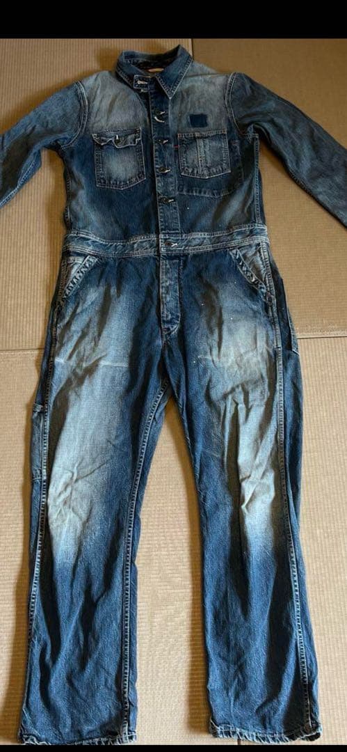 JOHN BULLオールインワン/M/デニム/IDG/無地/11441/ツナギ