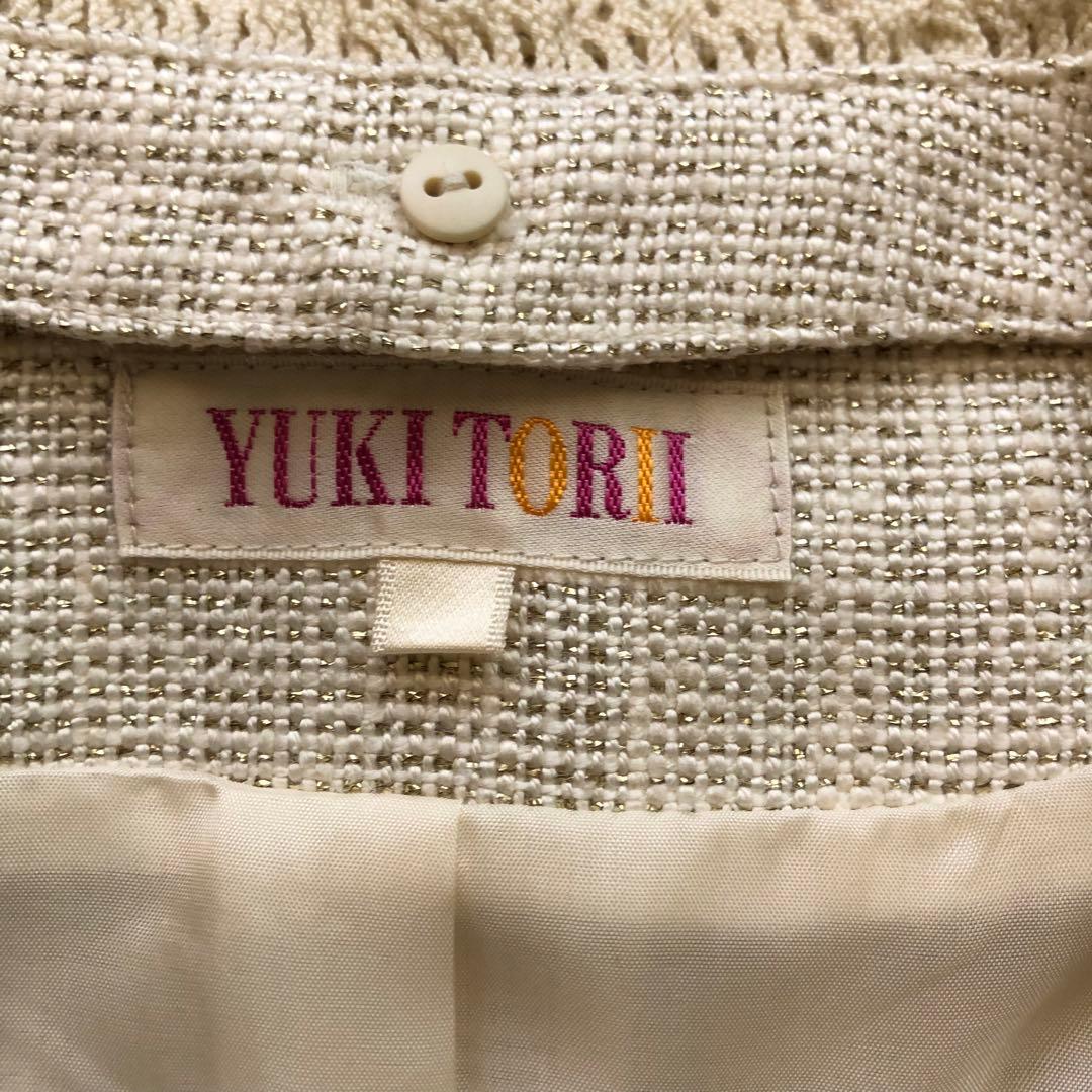 YUKI TORII ユキトリイ　絹混　フォーマルスカートスーツ　上下セット