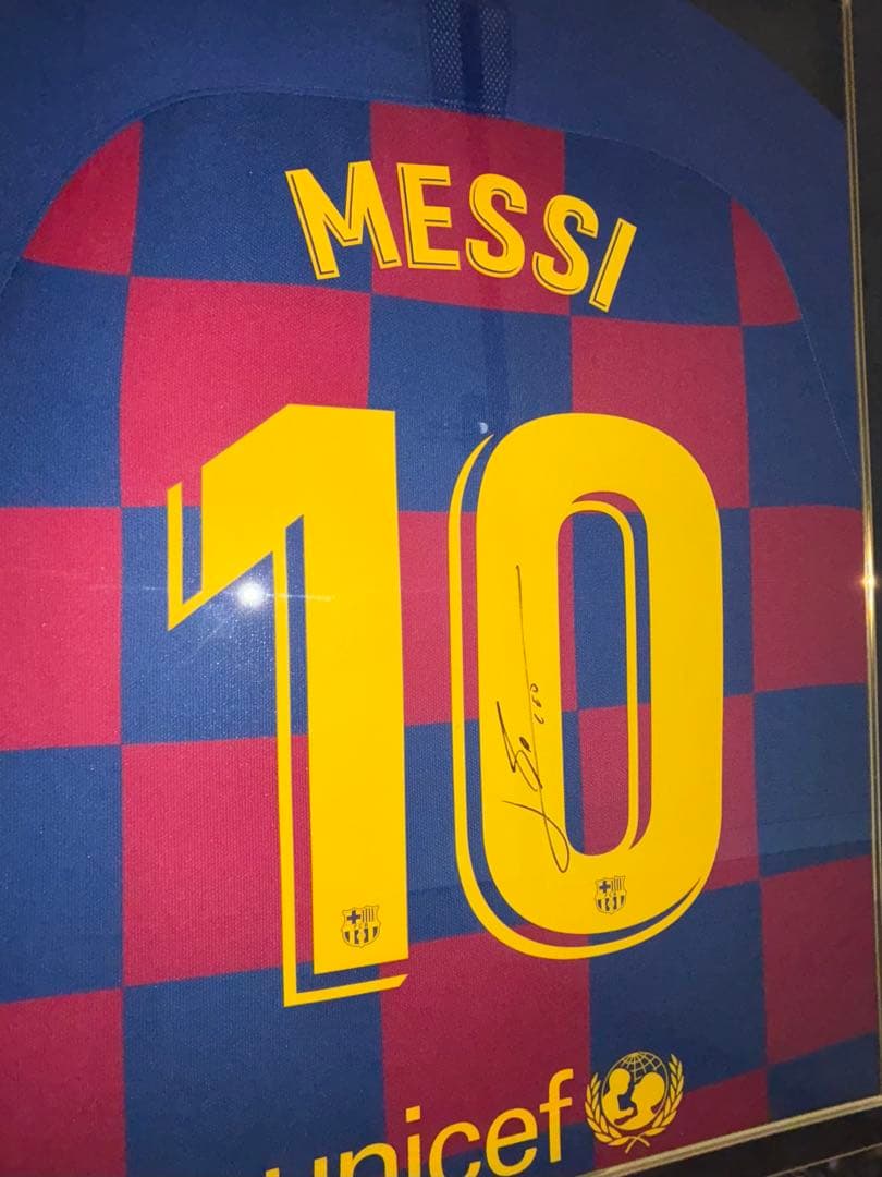 THE DUGOUT メッシ サイン入りユニフォーム フレーム付き