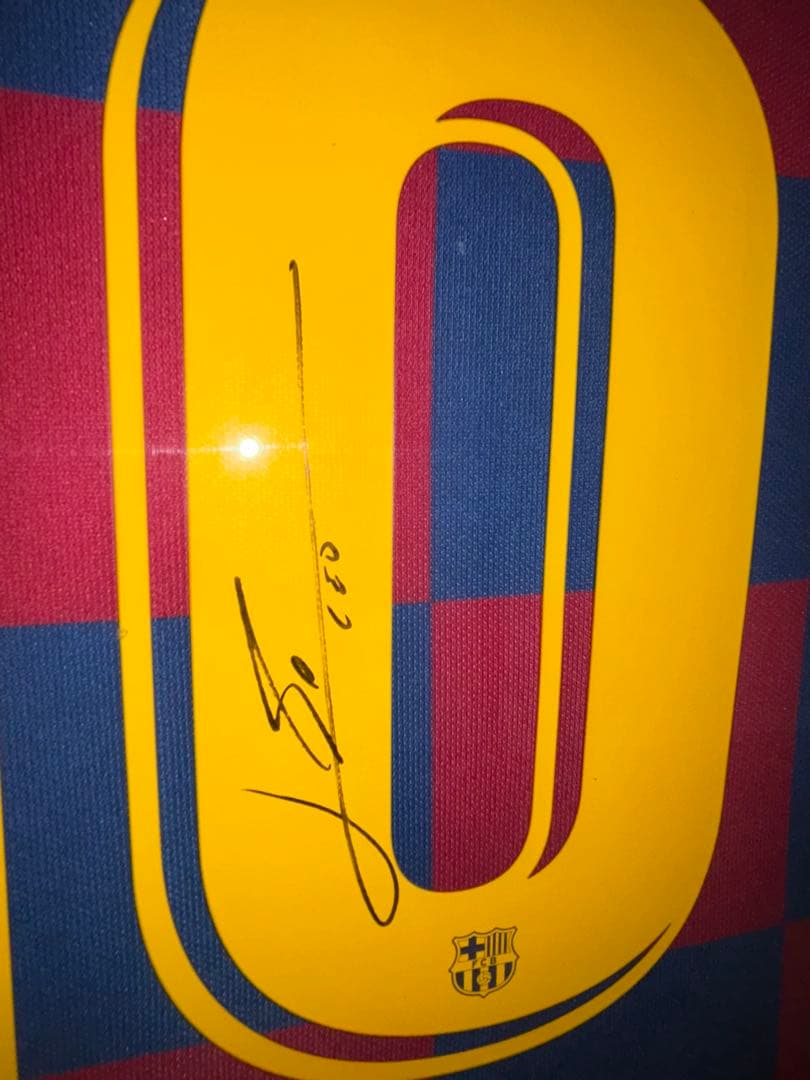 THE DUGOUT メッシ サイン入りユニフォーム フレーム付き