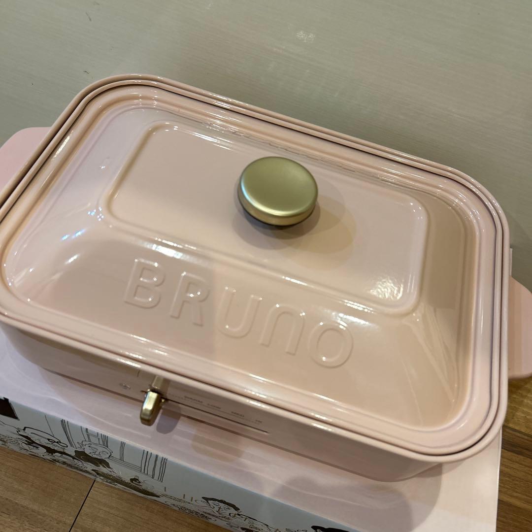 【ブルーノ】BRUNOコンパクトホットプレートセラミックコート鍋セット売りピンク