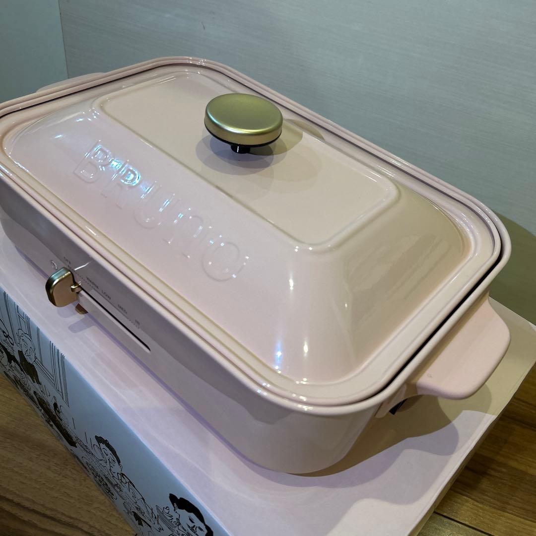 【ブルーノ】BRUNOコンパクトホットプレートセラミックコート鍋セット売りピンク