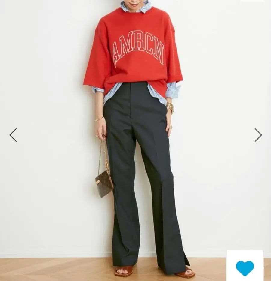 ⭕新品、未使用⭕ミューズドゥドゥーズィエムクラス☆バウト☆スリットパンツ☆ネイビ