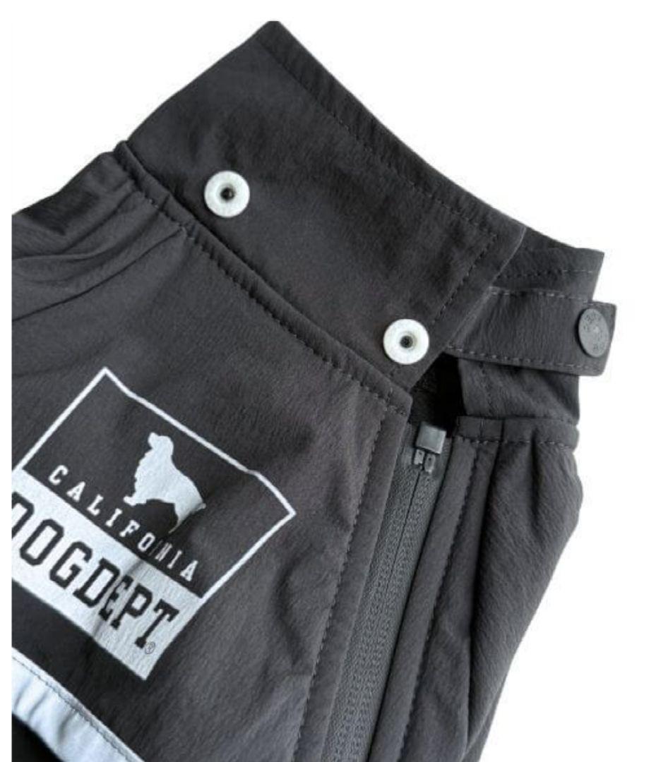 DOG DEPT グレー フード付き犬服 BLサイズ