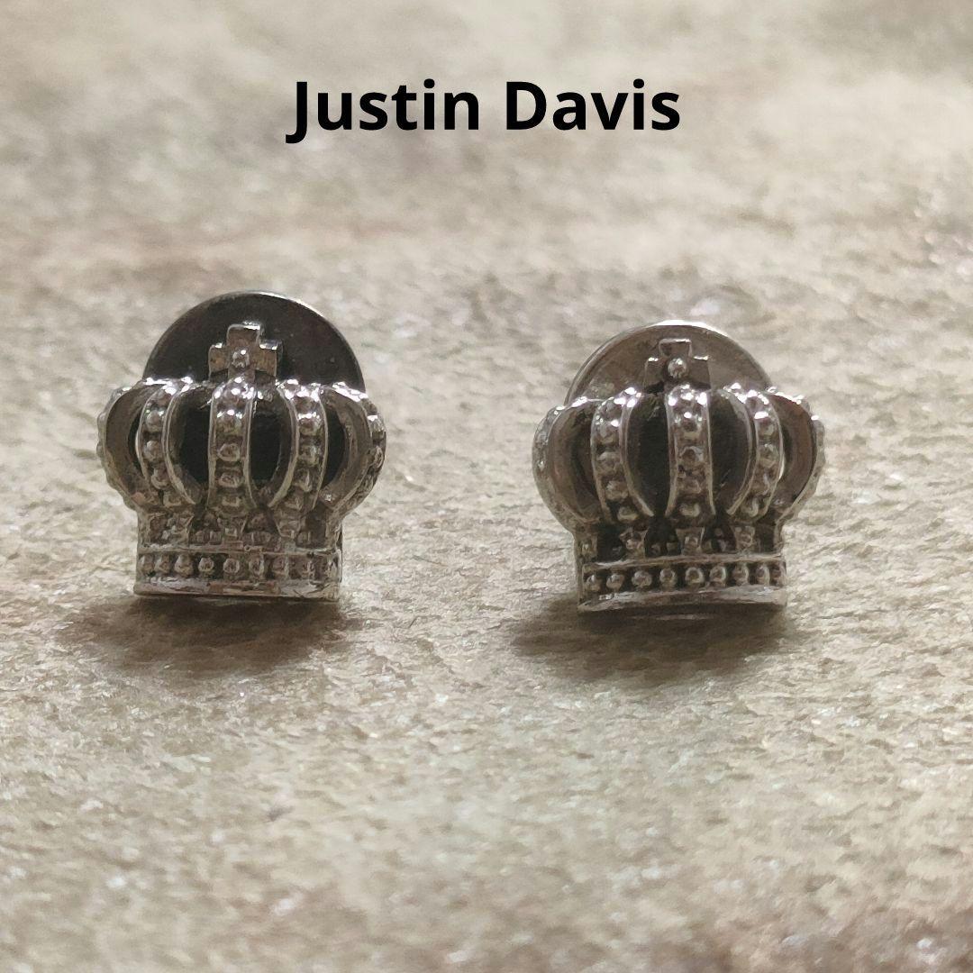 Justin Davis ジャスティンデイビス　シルバー 王冠デザイン ピアス